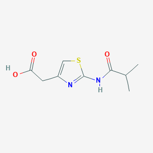 2-[2-(2-Methylpropanamido)-1,3-thiazol-4-yl]acetic acid