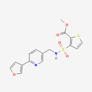 molecular formula C16H14N2O5S2 B2943405 methyl 3-({[6-(furan-3-yl)pyridin-3-yl]methyl}sulfamoyl)thiophene-2-carboxylate CAS No. 2034521-71-4