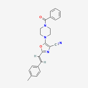 (E)-5-(4-benzoylpiperazin-1-yl)-2-(4-methylstyryl)oxazole-4-carbonitrile