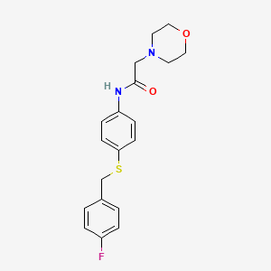 N-{4-[(4-fluorobenzyl)sulfanyl]phenyl}-2-morpholinoacetamide