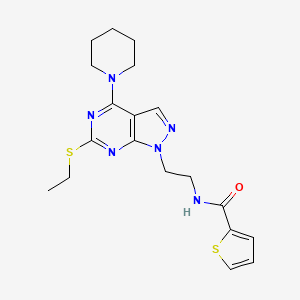 N-(2-(6-(ethylthio)-4-(piperidin-1-yl)-1H-pyrazolo[3,4-d]pyrimidin-1-yl)ethyl)thiophene-2-carboxamide