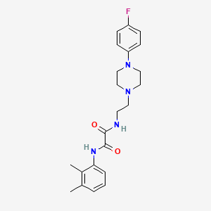 molecular formula C22H27FN4O2 B2943436 N'-(2,3-dimethylphenyl)-N-{2-[4-(4-fluorophenyl)piperazin-1-yl]ethyl}ethanediamide CAS No. 1049572-69-1