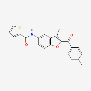 N-[3-methyl-2-(4-methylbenzoyl)-1-benzofuran-5-yl]thiophene-2-carboxamide