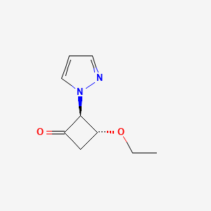 (2S,3R)-3-Ethoxy-2-(1H-pyrazol-1-yl)cyclobutan-1-one