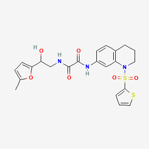 N1-(2-hydroxy-2-(5-methylfuran-2-yl)ethyl)-N2-(1-(thiophen-2-ylsulfonyl)-1,2,3,4-tetrahydroquinolin-7-yl)oxalamide