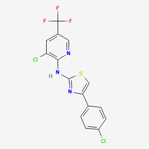 3-chloro-N-[4-(4-chlorophenyl)-1,3-thiazol-2-yl]-5-(trifluoromethyl)-2-pyridinamine