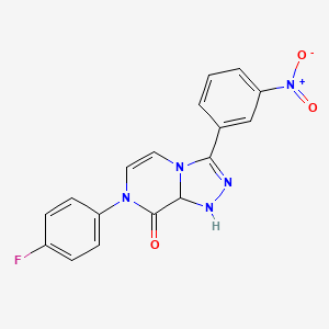 7-(4-fluorophenyl)-3-(3-nitrophenyl)-7H,8H-[1,2,4]triazolo[4,3-a]pyrazin-8-one