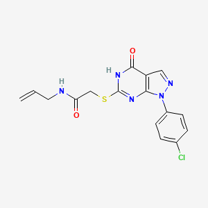 N-allyl-2-((1-(4-chlorophenyl)-4-oxo-4,5-dihydro-1H-pyrazolo[3,4-d]pyrimidin-6-yl)thio)acetamide