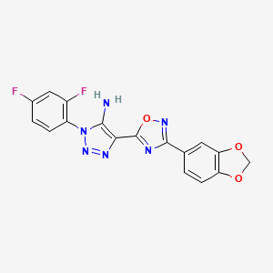 4-[3-(2H-1,3-benzodioxol-5-yl)-1,2,4-oxadiazol-5-yl]-1-(2,4-difluorophenyl)-1H-1,2,3-triazol-5-amine