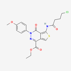 Ethyl 5-(4-chlorobutanoylamino)-3-(4-methoxyphenyl)-4-oxothieno[3,4-d]pyridazine-1-carboxylate