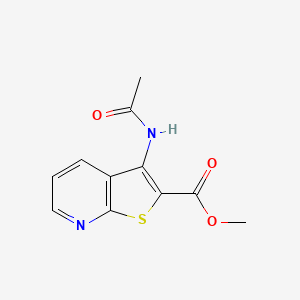 molecular formula C11H10N2O3S B2943456 methyl 3-acetamidothieno[2,3-b]pyridine-2-carboxylate CAS No. 909372-80-1