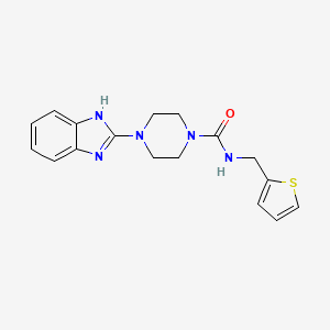 4-(1H-benzo[d]imidazol-2-yl)-N-(thiophen-2-ylmethyl)piperazine-1-carboxamide