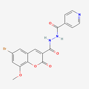N'-(6-bromo-8-methoxy-2-oxo-2H-chromene-3-carbonyl)isonicotinohydrazide