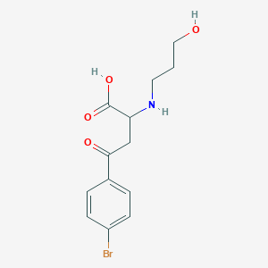 4-(4-Bromophenyl)-2-[(3-hydroxypropyl)amino]-4-oxobutanoic acid