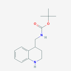 molecular formula C15H22N2O2 B2943471 tert-butyl N-(1,2,3,4-tetrahydroquinolin-4-ylmethyl)carbamate CAS No. 1268522-41-3