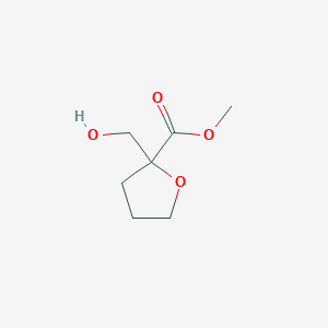 molecular formula C7H12O4 B2943480 methyl 2-(hydroxymethyl)oxolane-2-carboxylate CAS No. 1447943-09-0