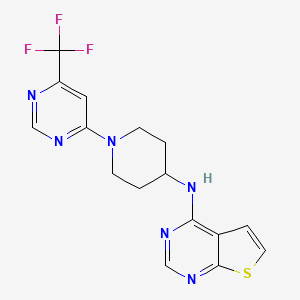 N-{thieno[2,3-d]pyrimidin-4-yl}-1-[6-(trifluoromethyl)pyrimidin-4-yl]piperidin-4-amine