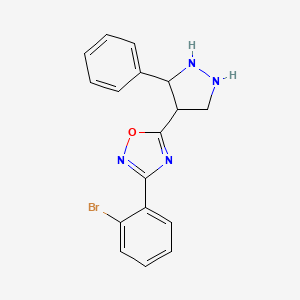3-(2-Bromophenyl)-5-(3-phenylpyrazolidin-4-yl)-1,2,4-oxadiazole