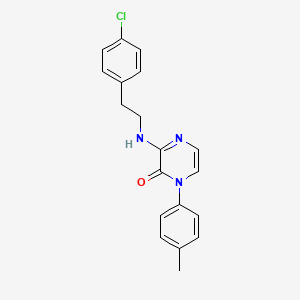 3-{[2-(4-Chlorophenyl)ethyl]amino}-1-(4-methylphenyl)-1,2-dihydropyrazin-2-one