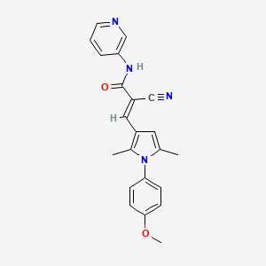 (E)-2-cyano-3-[1-(4-methoxyphenyl)-2,5-dimethylpyrrol-3-yl]-N-pyridin-3-ylprop-2-enamide