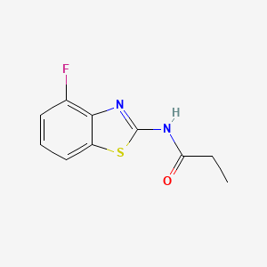 molecular formula C10H9FN2OS B2943530 N-(4-fluoro-1,3-benzothiazol-2-yl)propanamide CAS No. 907974-12-3