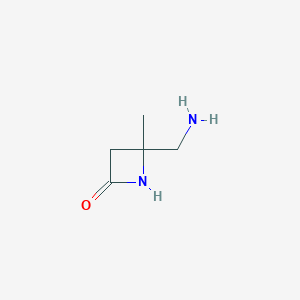 molecular formula C5H10N2O B2943544 4-(Aminomethyl)-4-methylazetidin-2-one CAS No. 2154149-68-3