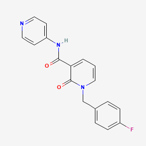 molecular formula C18H14FN3O2 B2943550 1-(4-fluorobenzyl)-2-oxo-N-(pyridin-4-yl)-1,2-dihydropyridine-3-carboxamide CAS No. 923138-92-5