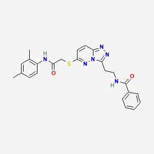 N-(2-(6-((2-((2,4-dimethylphenyl)amino)-2-oxoethyl)thio)-[1,2,4]triazolo[4,3-b]pyridazin-3-yl)ethyl)benzamide