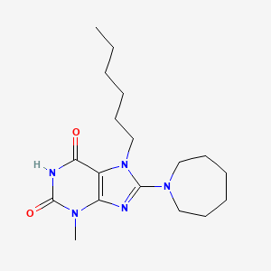 8-(Azepan-1-yl)-7-hexyl-3-methylpurine-2,6-dione