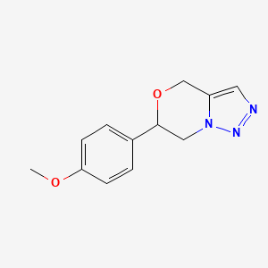 molecular formula C12H13N3O2 B2943558 6-(4-methoxyphenyl)-6,7-dihydro-4H-[1,2,3]triazolo[5,1-c][1,4]oxazine CAS No. 1984073-87-1