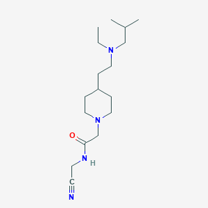 molecular formula C17H32N4O B2943565 N-(cyanomethyl)-2-(4-{2-[ethyl(2-methylpropyl)amino]ethyl}piperidin-1-yl)acetamide CAS No. 1445726-39-5
