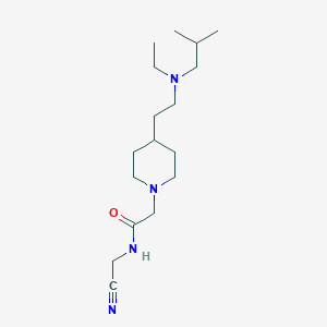 N-(cyanomethyl)-2-(4-{2-[ethyl(2-methylpropyl)amino]ethyl}piperidin-1-yl)acetamide