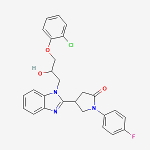 4-{1-[3-(2-chlorophenoxy)-2-hydroxypropyl]-1H-benzimidazol-2-yl}-1-(4-fluorophenyl)pyrrolidin-2-one