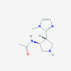 N-[(3S,4R)-4-(1-Methylimidazol-2-yl)pyrrolidin-3-yl]acetamide