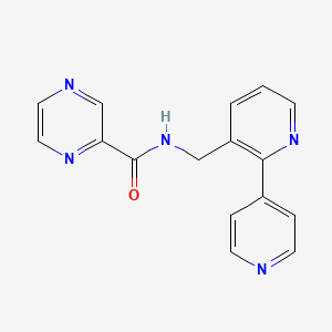 molecular formula C16H13N5O B2943594 N-([2,4'-bipyridin]-3-ylmethyl)pyrazine-2-carboxamide CAS No. 2034474-24-1