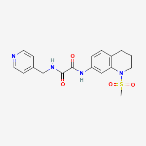 molecular formula C18H20N4O4S B2943618 N-(1-methanesulfonyl-1,2,3,4-tetrahydroquinolin-7-yl)-N'-[(pyridin-4-yl)methyl]ethanediamide CAS No. 941894-09-3