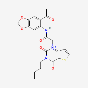 molecular formula C21H21N3O6S B2943621 N-(6-acetyl-2H-1,3-benzodioxol-5-yl)-2-{3-butyl-2,4-dioxo-1H,2H,3H,4H-thieno[3,2-d]pyrimidin-1-yl}acetamide CAS No. 1252925-26-0