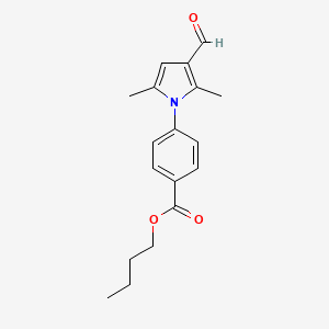 molecular formula C18H21NO3 B2943624 butyl 4-(3-formyl-2,5-dimethyl-1H-pyrrol-1-yl)benzoate CAS No. 347332-06-3