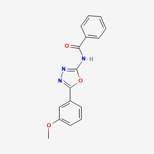 molecular formula C16H13N3O3 B2943648 N-[5-(3-methoxyphenyl)-1,3,4-oxadiazol-2-yl]benzamide CAS No. 865286-20-0