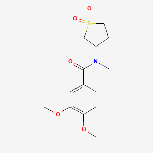 molecular formula C14H19NO5S B2943661 N-(1,1-dioxo-1lambda6-thiolan-3-yl)-3,4-dimethoxy-N-methylbenzamide CAS No. 874788-23-5