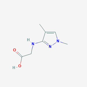 molecular formula C7H11N3O2 B2943674 2-[(1,4-Dimethylpyrazol-3-yl)amino]acetic acid CAS No. 2111495-88-4