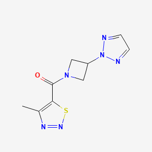 B2943676 (3-(2H-1,2,3-triazol-2-yl)azetidin-1-yl)(4-methyl-1,2,3-thiadiazol-5-yl)methanone CAS No. 2175979-37-8