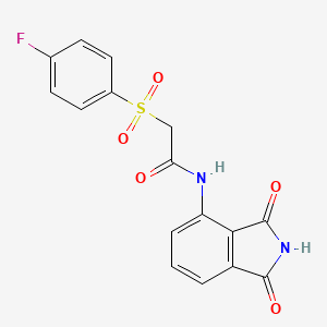 molecular formula C16H11FN2O5S B2943678 N-(1,3-dioxo-2,3-dihydro-1H-isoindol-4-yl)-2-(4-fluorobenzenesulfonyl)acetamide CAS No. 895473-24-2