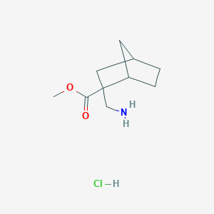 molecular formula C10H18ClNO2 B2943737 Methyl2-(aminomethyl)bicyclo[2.2.1]heptane-2-carboxylatehydrochloride CAS No. 2243514-05-6