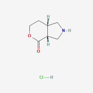 B2943745 (3Ar,7aS)-2,3,3a,6,7,7a-hexahydro-1H-pyrano[3,4-c]pyrrol-4-one;hydrochloride CAS No. 2343964-56-5