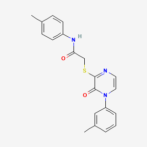 molecular formula C20H19N3O2S B2943762 N-(4-methylphenyl)-2-{[4-(3-methylphenyl)-3-oxo-3,4-dihydropyrazin-2-yl]sulfanyl}acetamide CAS No. 942034-22-2