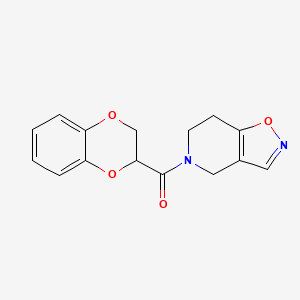 molecular formula C15H14N2O4 B2943770 5-(2,3-dihydro-1,4-benzodioxine-2-carbonyl)-4H,5H,6H,7H-[1,2]oxazolo[4,5-c]pyridine CAS No. 2034427-56-8
