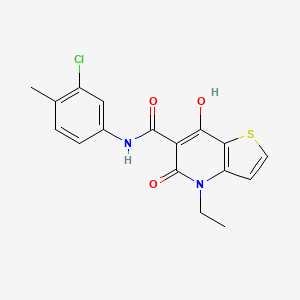 molecular formula C17H15ClN2O3S B2943810 N-(3-chloro-4-methylphenyl)-4-ethyl-7-hydroxy-5-oxo-4H,5H-thieno[3,2-b]pyridine-6-carboxamide CAS No. 1251556-20-3