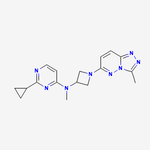 molecular formula C17H20N8 B2943834 2-cyclopropyl-N-methyl-N-(1-{3-methyl-[1,2,4]triazolo[4,3-b]pyridazin-6-yl}azetidin-3-yl)pyrimidin-4-amine CAS No. 2200039-92-3