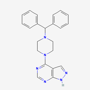 4-(4-benzhydrylpiperazin-1-yl)-1H-pyrazolo[3,4-d]pyrimidine